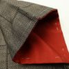紬 良品 しつけ糸付き 正絹 幾何学柄・抽象柄 袷仕立て 茶_画像16