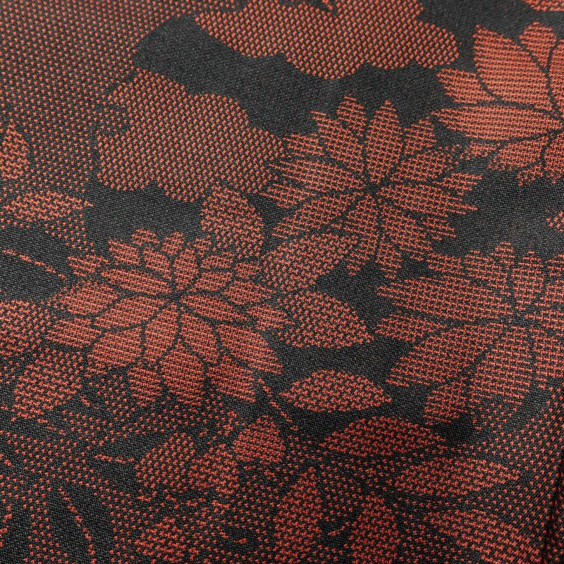 紬 美品 しつけ糸付き 小紋柄 正絹 古典柄 袷仕立て 赤・朱_画像6