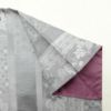 紬 良品 正絹 古典柄 袷仕立て 縞 紫・藤色_画像15