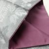 紬 良品 正絹 古典柄 袷仕立て 縞 紫・藤色_画像16