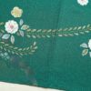 付け下げ 美品 正絹 辻が花風 花柄 袷仕立て 緑・うぐいす色_画像17