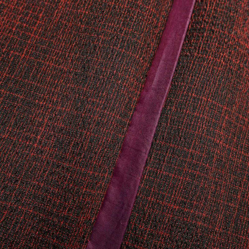 単衣 紬 正絹 良品 その他の柄 単衣仕立て 小豆・エンジ_画像26