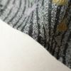 単衣 小紋 美品 ポリエステル 木の葉・植物柄 袷仕立て グレー_画像12