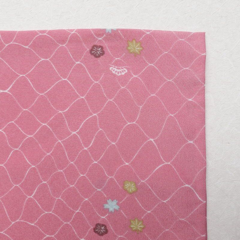単衣 小紋 美品 未使用品 ポリエステル 古典柄 単衣 ピンク_画像14