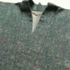 単衣 紬 良品 正絹 背伏せ付き 幾何学柄・抽象柄 単衣 緑・うぐいす色_画像19
