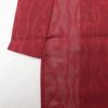 盛夏 紗 小紋 良品 一つ紋付き 正絹 幾何学柄・抽象柄 単衣仕立て 赤・朱_画像13