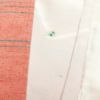 紬 しつけ糸付き 正絹 縞柄・線柄 横縞 袷仕立て 赤・朱_画像23