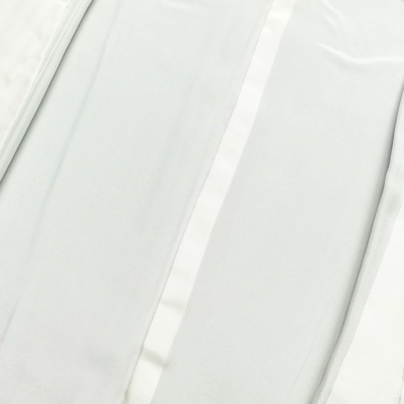 訪問着 美品 しつけ糸付き 縮緬 箔 共八掛 正絹 花柄 袷仕立て 青・紺_画像32