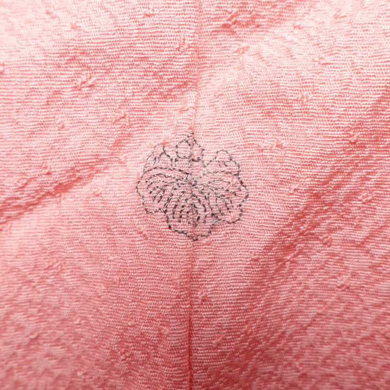 色無地 特殊堅牢染 正絹 一つ紋付き 丹後 翔雲 無地 袷仕立て ピンク_画像27