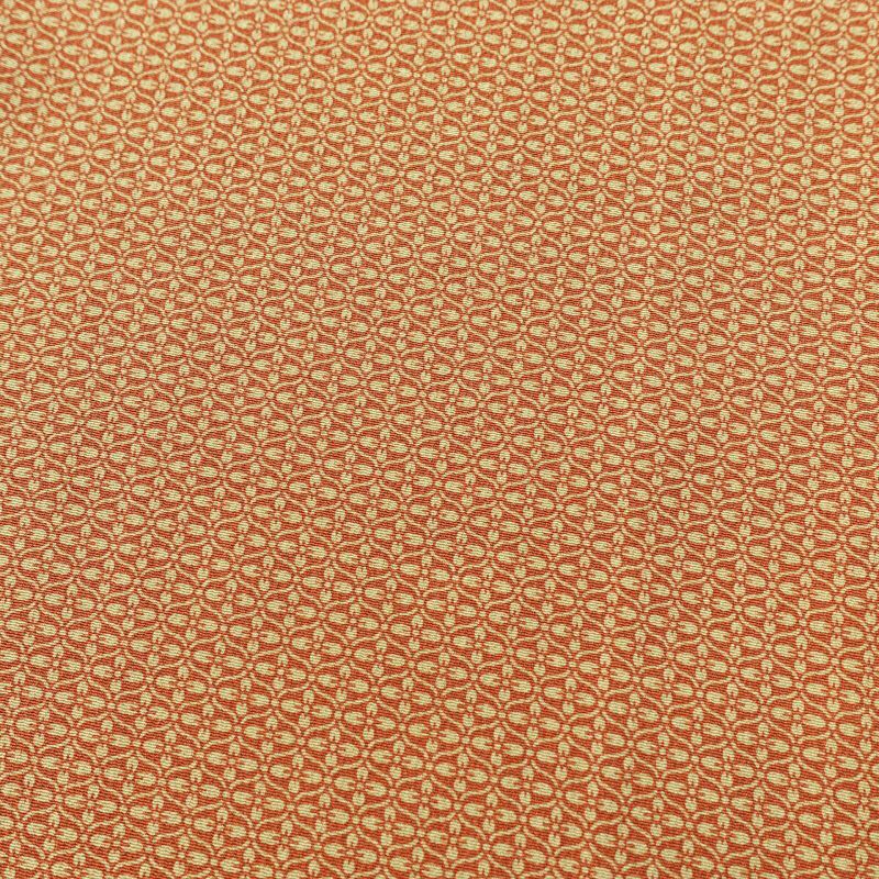 小紋 美品 縮緬 正絹 幾何学柄・抽象柄 袷仕立て 黄・黄土色_画像6