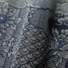 紬 正絹 古典柄 袷仕立て 一部仕付け糸付き 青・紺_画像12