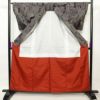 紬 良品 正絹 花柄 幾何学・抽象柄 袷仕立て 茶_画像3