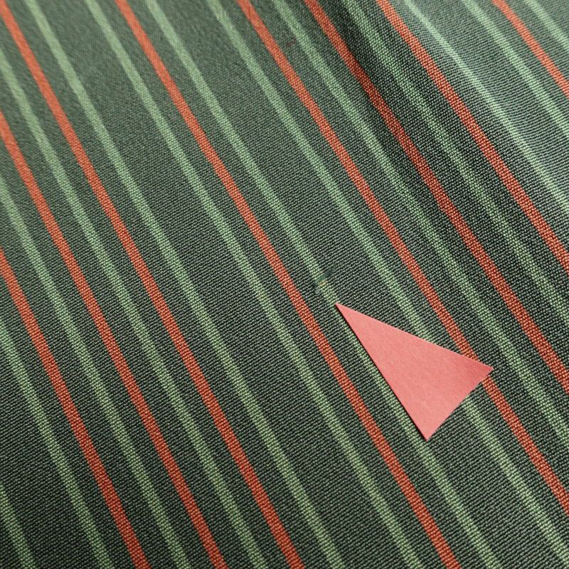 小紋 縮緬 正絹 縞柄・線柄 袷仕立て 緑・うぐいす色_画像31
