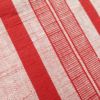 名古屋帯 紬 全通柄 良品 正絹 縞柄・線柄 通し仕立て 赤・朱_画像6