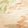 付け下げ 正絹 一つ紋付き 金彩 木の葉・植物柄 袷仕立て ベージュ_画像9