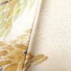 付け下げ 正絹 一つ紋付き 金彩 木の葉・植物柄 袷仕立て ベージュ_画像10