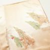 付け下げ 正絹 一つ紋付き 金彩 木の葉・植物柄 袷仕立て ベージュ_画像15