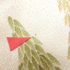 付け下げ 正絹 一つ紋付き 金彩 木の葉・植物柄 袷仕立て ベージュ_画像17