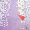 小紋 正絹 花柄 藤 袷仕立て 紫・藤色 グラデーション_画像6