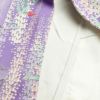 小紋 正絹 花柄 藤 袷仕立て 紫・藤色 グラデーション_画像25