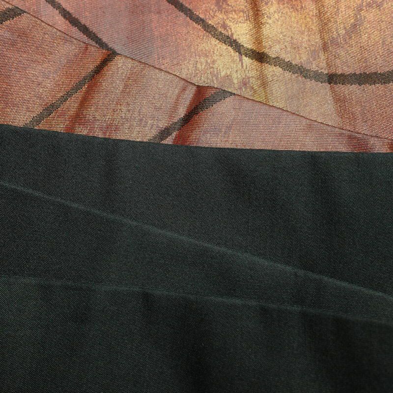 名古屋帯 六通柄 正絹 流水・波柄 名古屋仕立て 茶_画像22