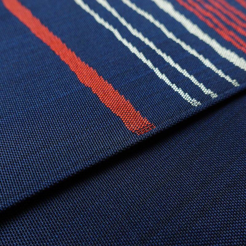 袋帯 六通柄 一般用 正絹 幾何学柄・抽象柄 青・紺_画像16