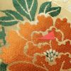 アンティーク帯 丸帯 正絹 花柄 菊 芍薬 通し仕立て ベージュ_画像25