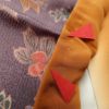 小紋 縮緬 総柄 正絹 花柄 袷仕立て 紫・藤色_画像27