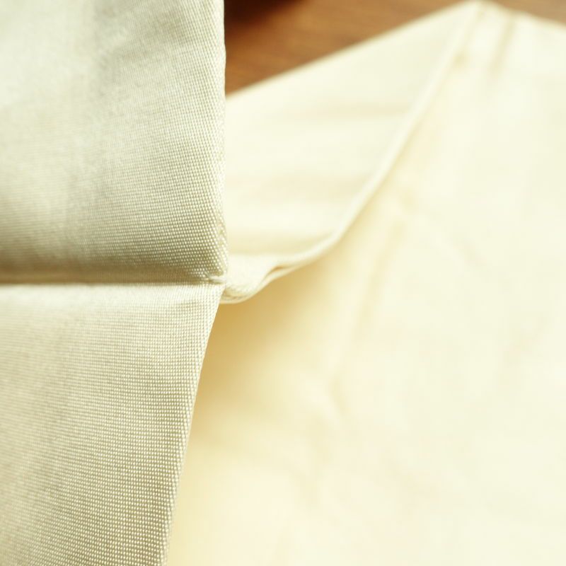 名古屋帯 太鼓柄 正絹 花柄 名古屋仕立て クリーム_画像28