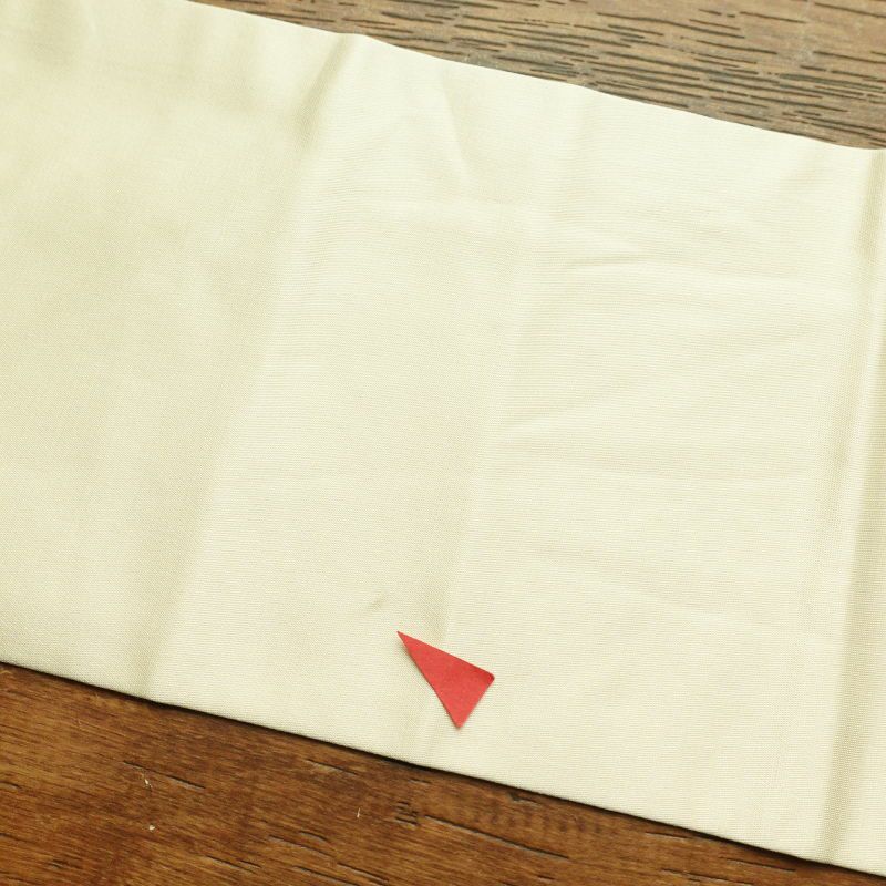 名古屋帯 太鼓柄 正絹 花柄 名古屋仕立て クリーム_画像30