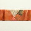 名古屋帯 太鼓柄 美品 正絹 幾何学柄・抽象柄 ペイズリー柄 名古屋仕立て 茶_画像18