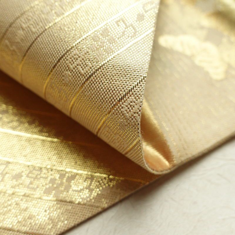 袋帯 六通柄 フォーマル用 正絹 風景柄 松 金・銀_画像14