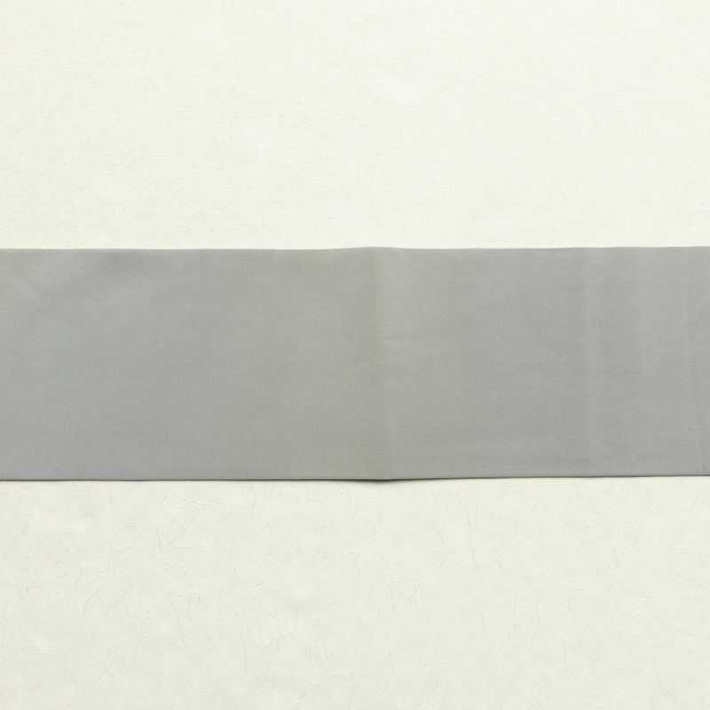 名古屋帯 太鼓柄 正絹 木の葉・植物柄 名古屋仕立て グレー_画像18