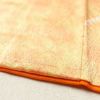 小紋 しつけ糸付き 絞り 正絹 木の葉・植物柄 袷仕立て 橙_画像12