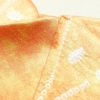 小紋 しつけ糸付き 絞り 正絹 木の葉・植物柄 袷仕立て 橙_画像22