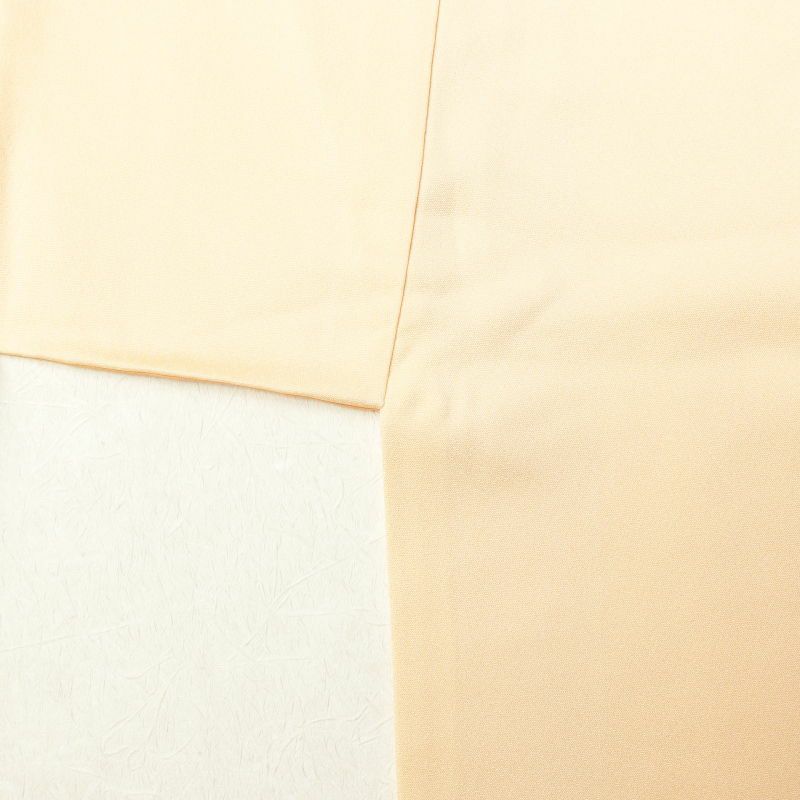 付け下げ 正絹 花柄 袷仕立て 橙 オレンジベージュ_画像13