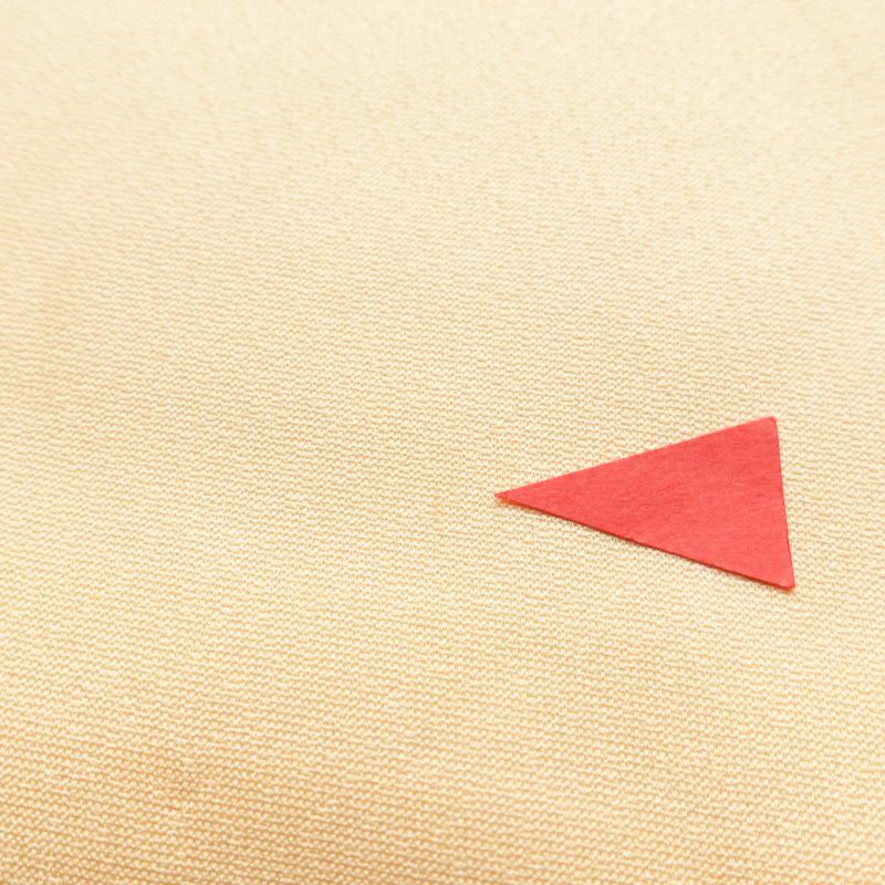 付け下げ 正絹 花柄 袷仕立て 橙 オレンジベージュ_画像18