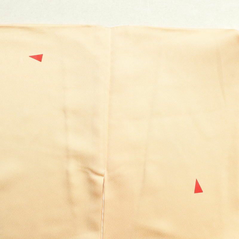 付け下げ 正絹 花柄 袷仕立て 橙 オレンジベージュ_画像21