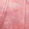 小紋 正絹 花柄 袷仕立て たたき染風 ピンク_画像5