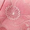 小紋 正絹 花柄 袷仕立て たたき染風 ピンク_画像6