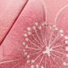 小紋 正絹 花柄 袷仕立て たたき染風 ピンク_画像7