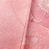 小紋 正絹 花柄 袷仕立て たたき染風 ピンク_画像10