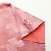 小紋 正絹 花柄 袷仕立て たたき染風 ピンク_画像16