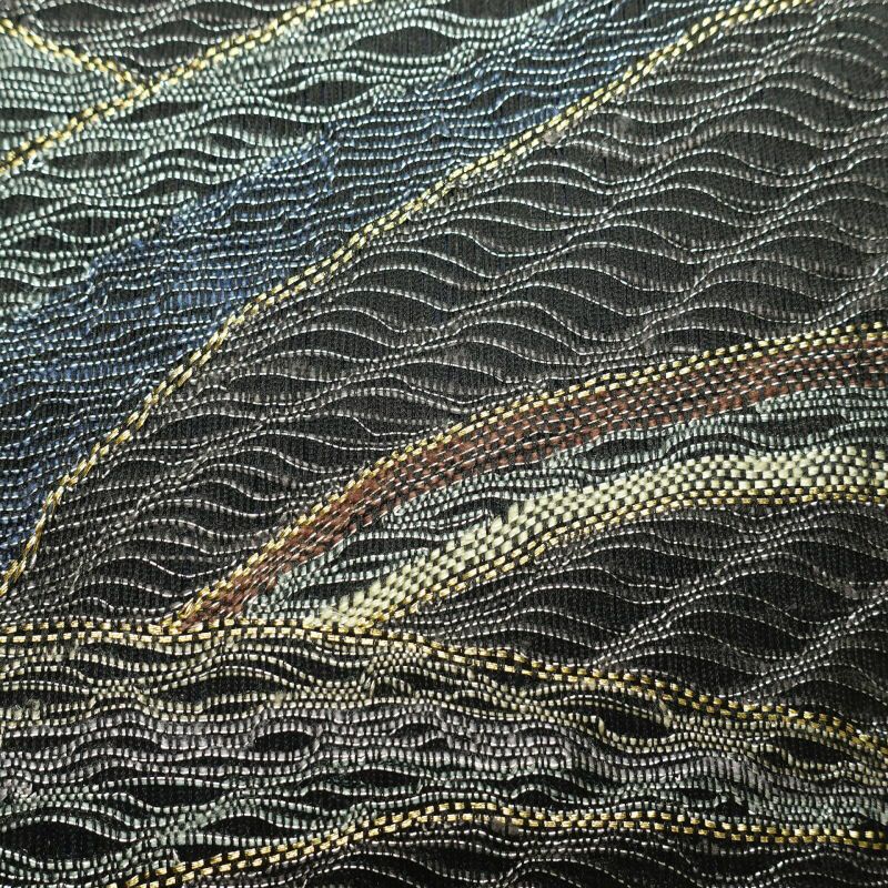 袋帯 六通柄 良品 一般用 正絹 幾何学柄・抽象柄 黒_画像5