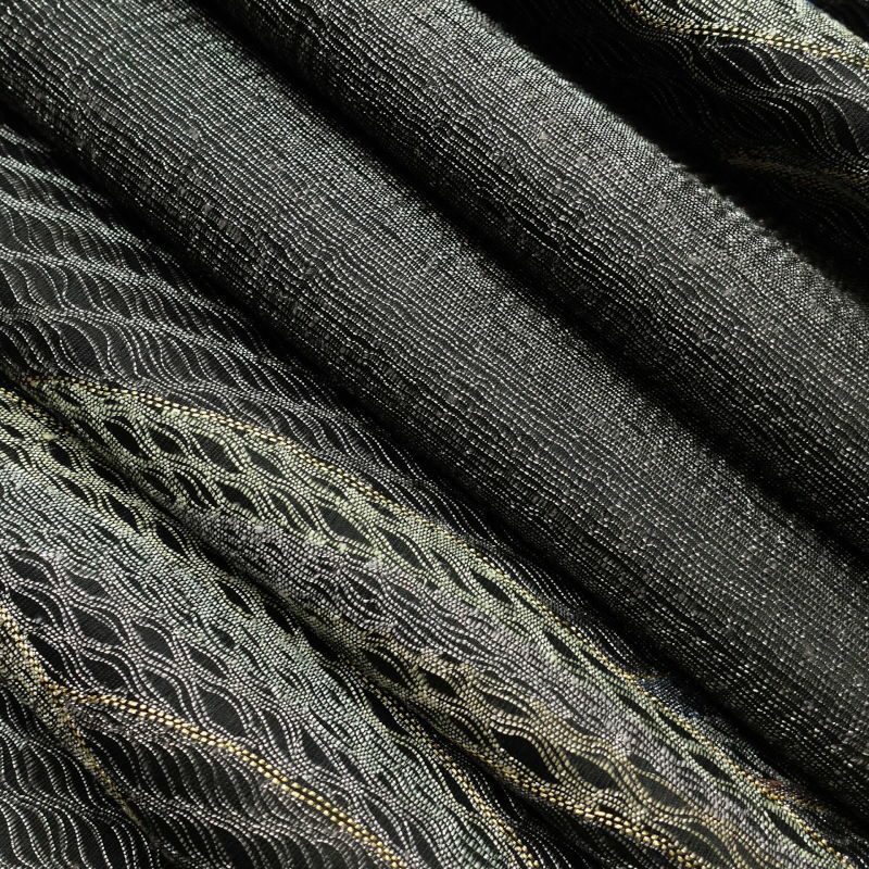 袋帯 六通柄 良品 一般用 正絹 幾何学柄・抽象柄 黒_画像31