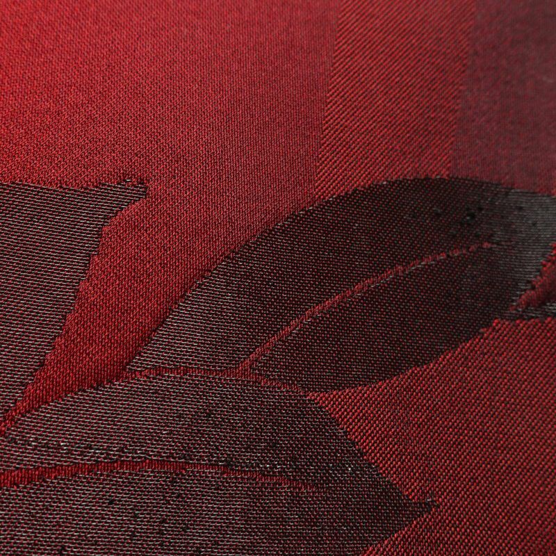 名古屋帯 六通柄 じゅらく 正絹 花柄 名古屋仕立て 赤・朱_画像4