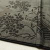 紬 付下げ風 正絹 風景柄 菖蒲 袷仕立て 茶_画像11