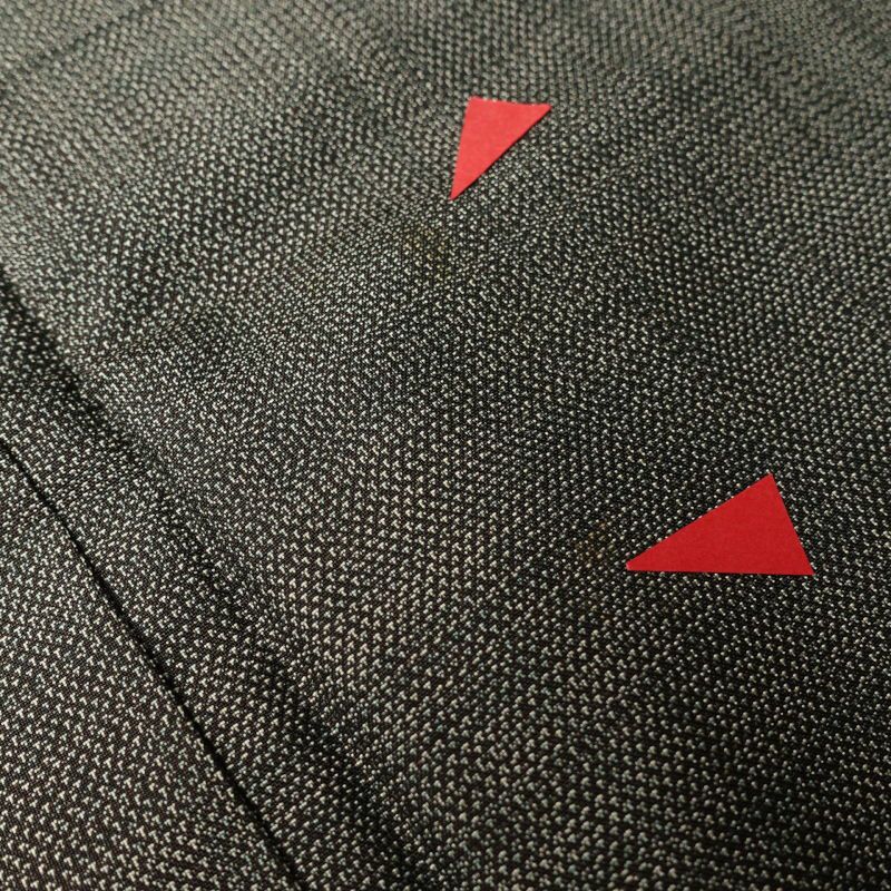 紬 付下げ風 正絹 風景柄 菖蒲 袷仕立て 茶_画像16