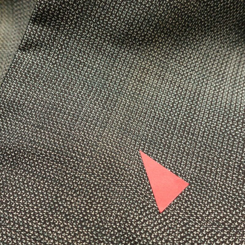 紬 付下げ風 正絹 風景柄 菖蒲 袷仕立て 茶_画像23