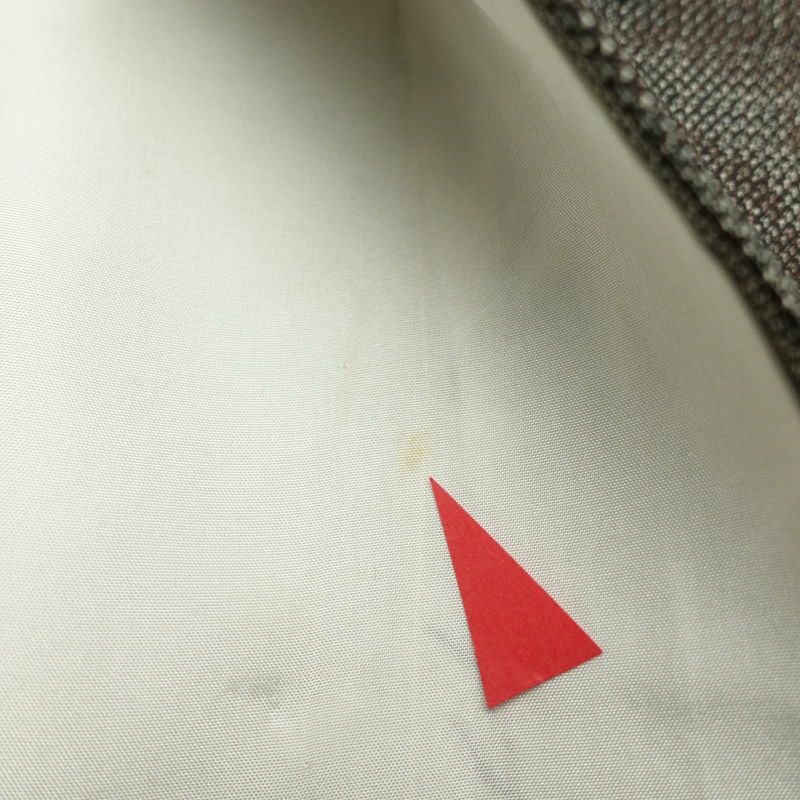 紬 付下げ風 正絹 風景柄 菖蒲 袷仕立て 茶_画像26